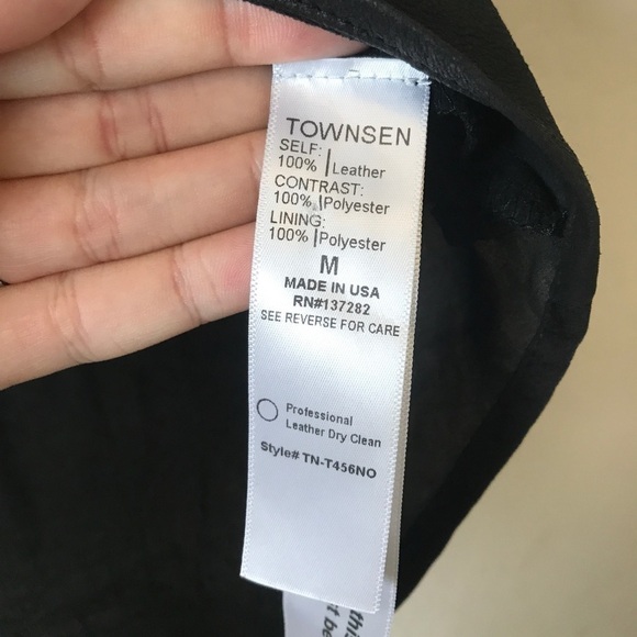 {NORDSTROM} Townsen Noir Sleeveless Leather Blouse - Picture 5 of 8